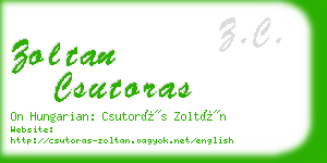zoltan csutoras business card